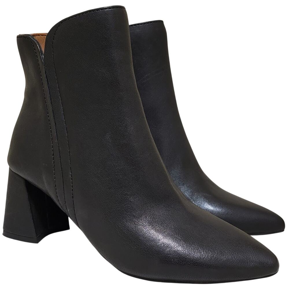 Gentle Souls Danbury Pointed Toe Block Heel Ankle Booties Size US 6M Black - Picture 1 of 5